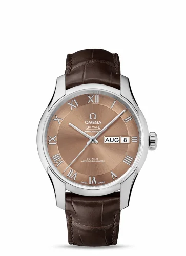 Omega De Ville Hour Vision Master Chronometer Annual Calendar Stainless Steel / Brown 433.13.41.22.10.001 (43313412210001)